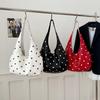 Korean Retro Polka Dot Tote Bag 2025 – Trendy Large-Capacity Shoulder Bag for Women