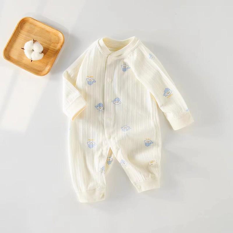 2025 New Pure Cotton Baby Jumpsuit for Spring, Autumn, and Winter - Newborn Toddler Inner Wear