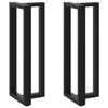 VidaXL T-shaped Bar Table Legs, 2 Pcs, Black, 50 X 35 X (110-111) Cm, Steel 4013100