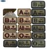 Вышитый тактический патч на липучке с группой крови - Тип A, B, AB, O, Положительная и Отрицательная