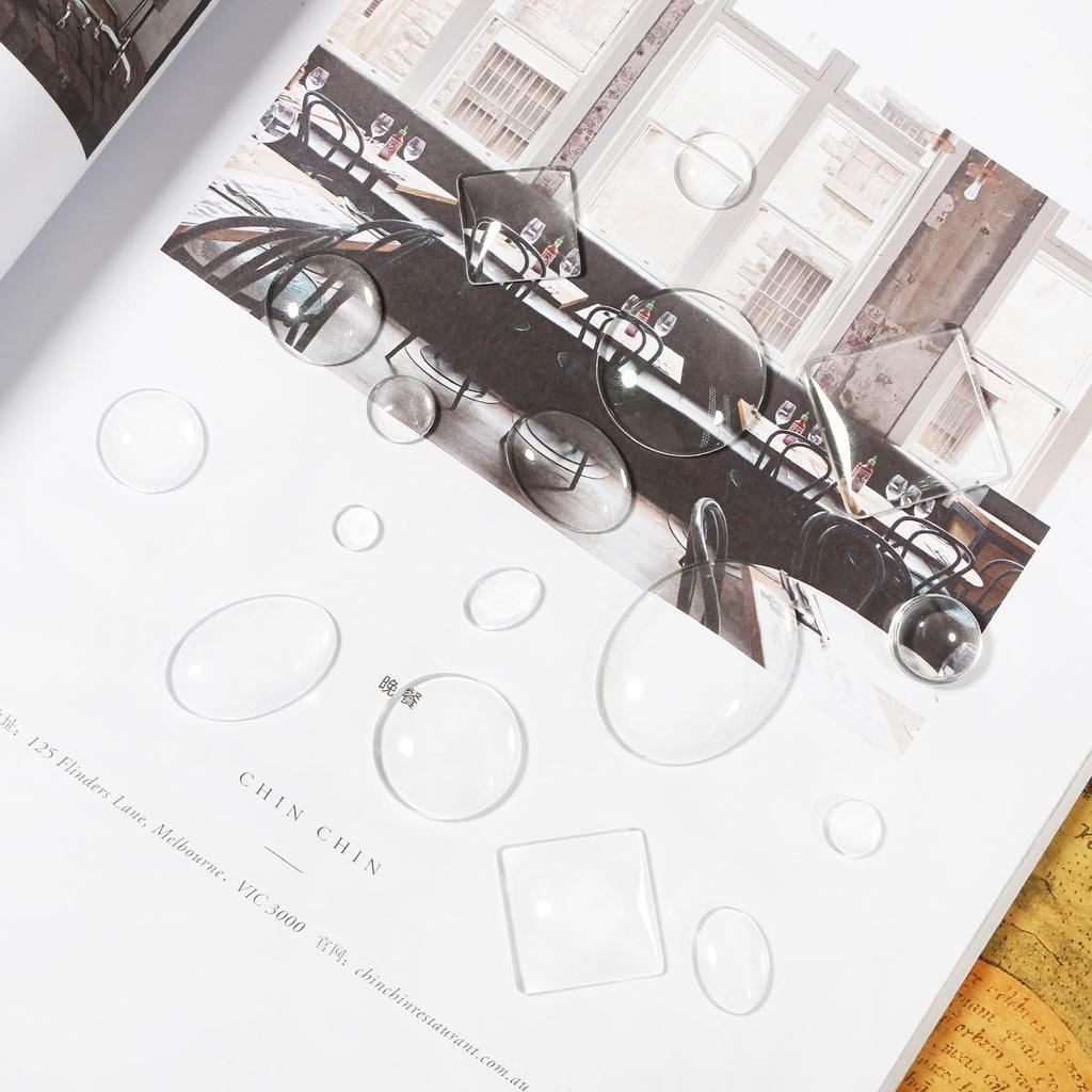 Прозрачный стеклянный кабошон с плоской задней стороной для украшения ювелирных изделий и колец DIY