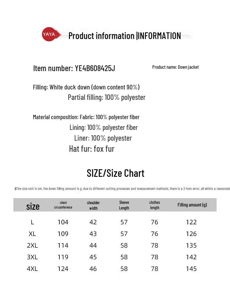 YAYA Women's 2025 Winter Thick Warm Down Jacket