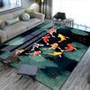 Ковер в ретро китайском стиле с листьями лотоса и карпами кои для гостиной, дивана, спальни, прикроватный, для кабинета, коврик у входной двери, нескользящий, домашний декор