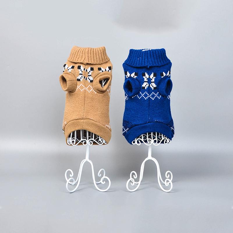 Свитер для щенков собаки, теплая вязаная рождественская одежда, зимний жилет, джемпер, толстовка с капюшоном для домашних животных XS-L