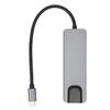 5 in 1 Type C Hub Aluminium Alloy Silver Gray High Speed USB C Dock Multiport Adapter for Type C Device