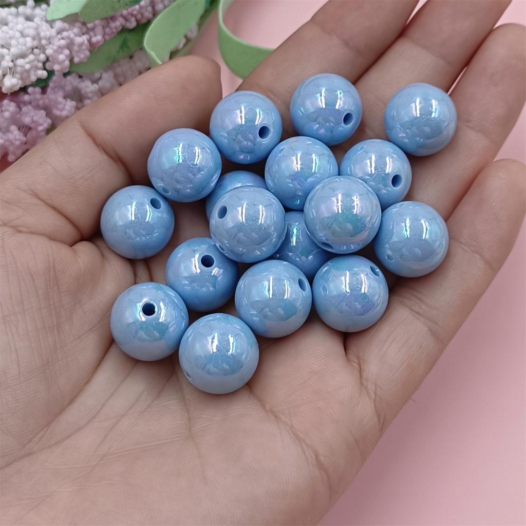 30 шт. свободные бусины AB Magic Color 14 мм, круглые аксессуары, модные акриловые серьги-браслеты «сделай сам», изготовление ювелирных изделий, материалы ручной работы