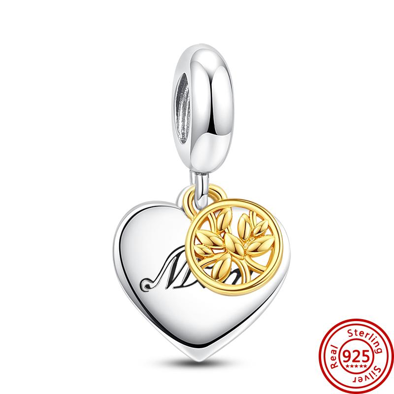 Распродажа 925 пробы серебряные бусины в форме сердца для замков, подвеска, подходит для оригинального браслета с подвесками, ювелирные изделия, подходящие для девушки, жены, подарок