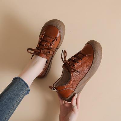 Женская обувь из натуральной кожи, плоская, повседневная, из мягкой коровьей кожи, брендовая обувь, черная, желтая, удобная, большого размера 41