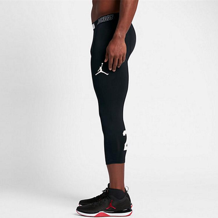 Jordan Мужские тренировочные тайтсы Pro Compression на три четверти, черные 814656-010