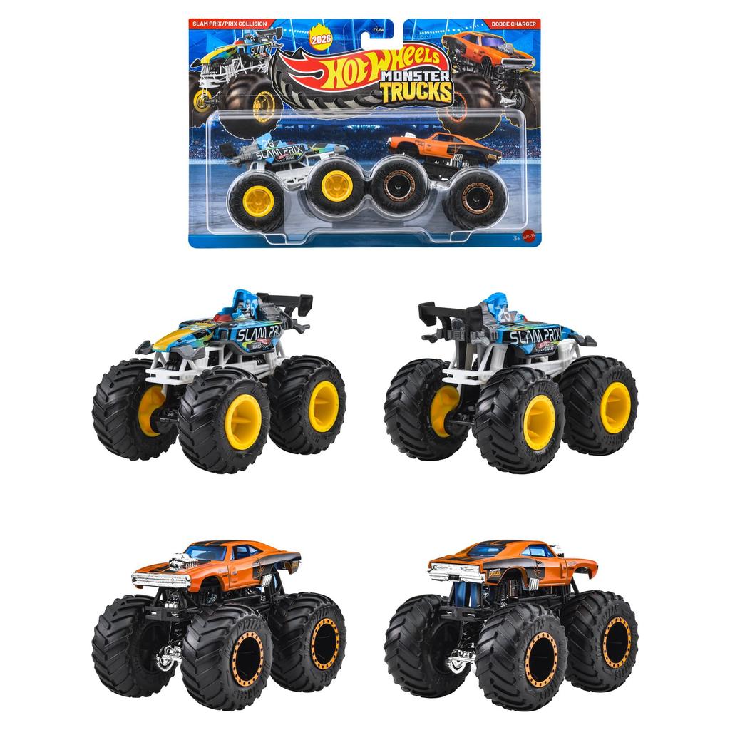 Hot Wheels Грузовики-монстры Масштабный ассортимент Машинки Миниатюрные машинки штук в упаковке x 8 Набор в коробке Возраст 164 2-упаковка - Игрушки, (2 комплекта) - - 3+ - Мультипак