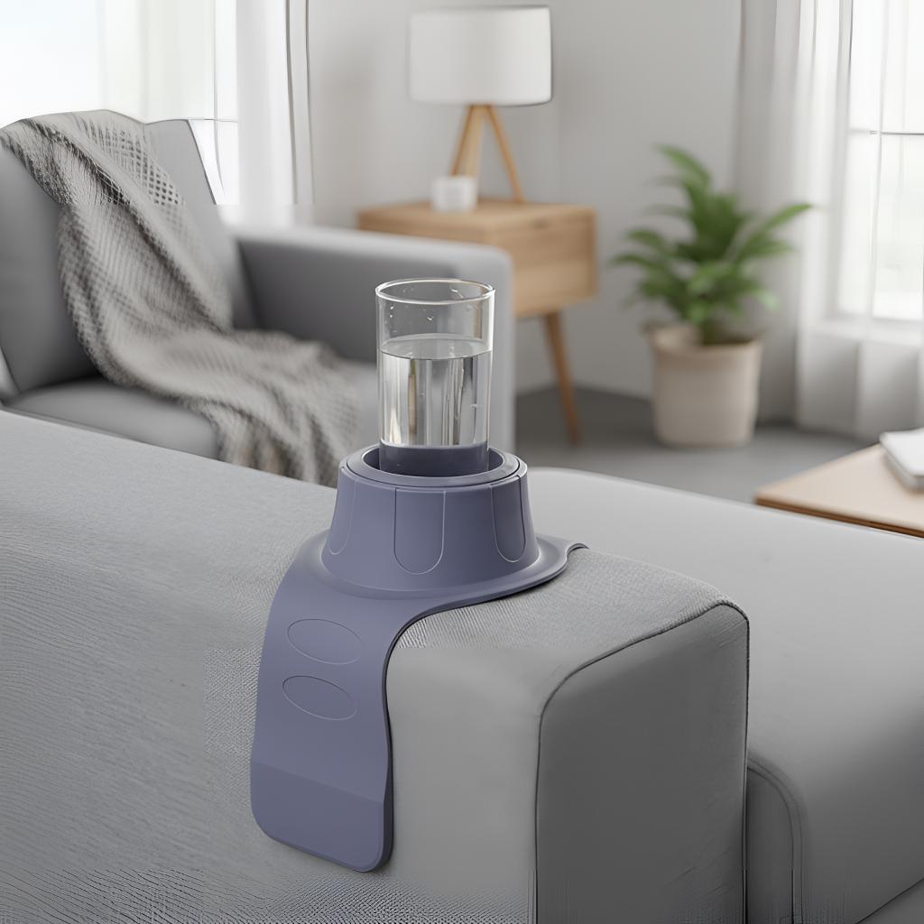 Creative functional drink bottle cup holder for home use, silicone cup holder for sofa, sofa armrest cup rack, cup holder storage rack
