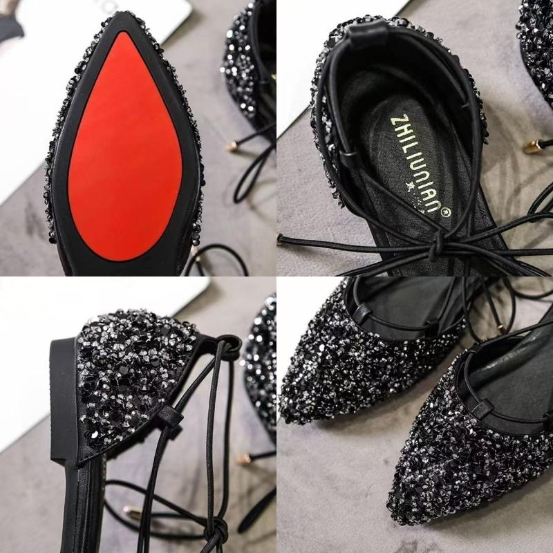 Роскошные дизайнерские женские балетки, сексуальные женские сандалии с перекрестными ремешками, балетки, туфли со стразами и острым носком для женщин, тренд