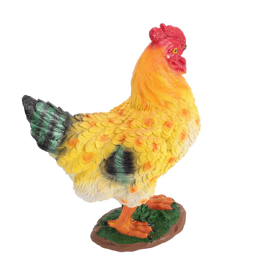 Chicken Figurine Resin Chicken Statue Garden Ornament Farm Animals Collection for Outdoor Backyard Patio Lawn Decoration