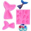 Dessert Chocolate Mold Cake Cookies Silicone Mermaid Tail Mold Fondant Mold Cake Decorating Tools Candy Soap Molds