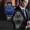 Ультратонкие Водонепроницаемые Мужские Часы Роскошные из Натуральной Кожи Повседневные Кварцевые Бизнес Наручные Часы Подарки AVE