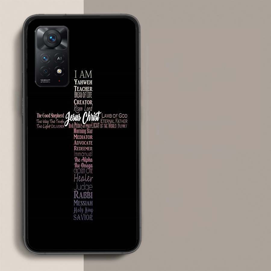 Чехол для телефона с изображением Бога Иисуса и молитвой для Redmi Note 14+ 13 Pro Plus 14C 13C 12C 12 10A 10C 10 9 8 9A 9C 9T 8A 7 Pro Xiaomi Capa Cover Милый