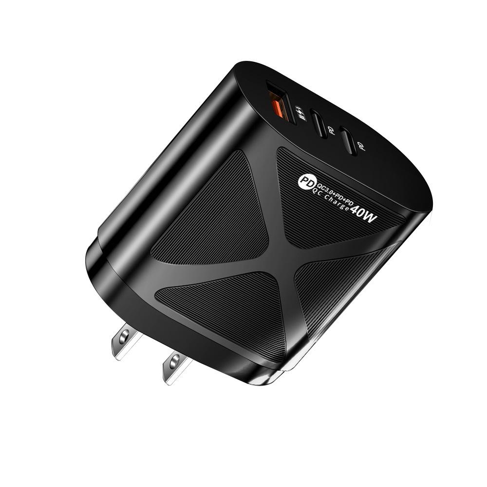 Светодиодный мобильный зарядник 2,4А USB + 2PD Type-C Спецификация EU/US