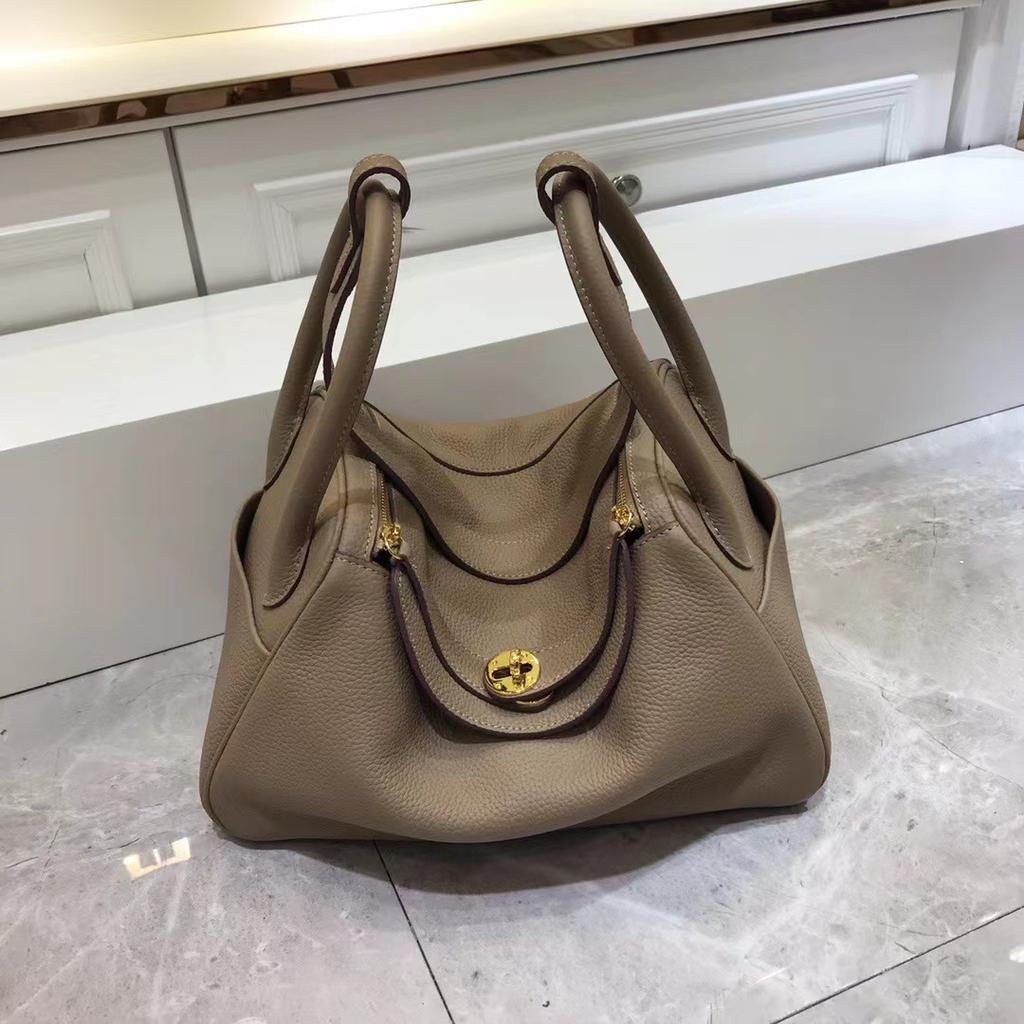 Women's Bag New Fashionable Togo Leather Luxury Single Shoulder Lindi Bag Handheld Doctor's Bag Versatile Cross Shoulder Women's Bag