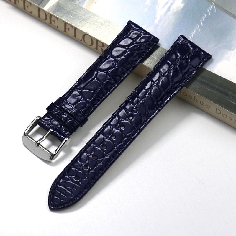 13 14 16мм 18мм 19мм 20мм Тонкий Мягкий ремешок из кожи крокодила Для Longines L4 L2 VC MIDO Cartier Пряжка-пимп коричневый синий Ремешок для часов