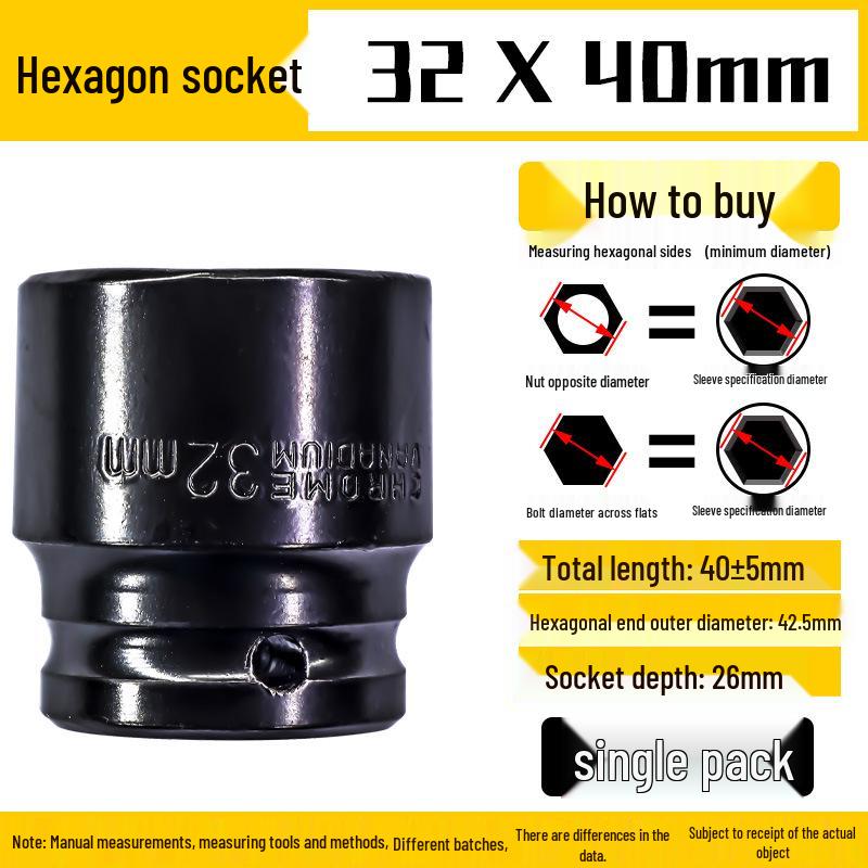 Набор торцевых головок для электроинструмента и пневмогайковёрта 1/2 шестигранный, 8-32 мм