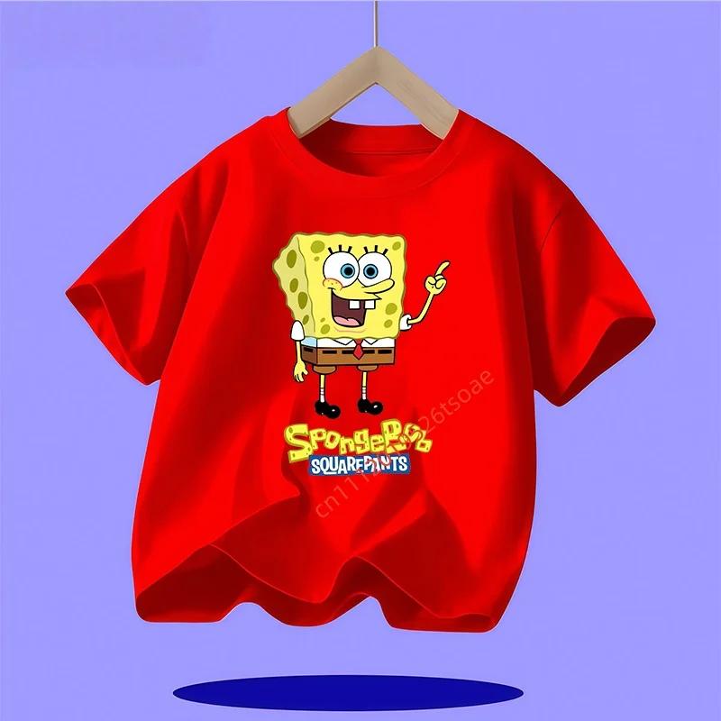New SpongeBob SquarePants Childrens TShirt Casual Daily Comfortable Breathable for Boys and Girls
