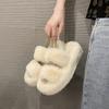 Модные новые зимние женские тапочки модный дизайн теплые тапочки домашние тапочки с открытым носком женская хлопковая обувь тапочки для женщин