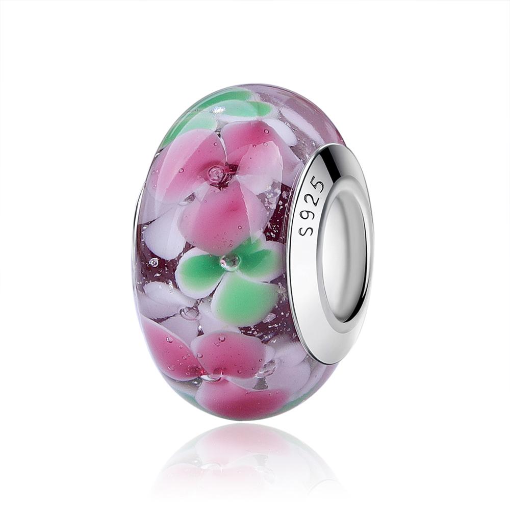 Медные Шармы из Муранского Стекла Подходят для Оригинальных Браслетов Круглые Шармы из Муранского Стекла Бусины Сделай Сам Женские Ювелирные Изделия Подарки для Женщин