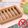 Slotted Bar Soap Holder Teak Wood by HTB, Kitchen Wooden Sponge Holder, Self Draining Soap Dish for Shower, Sink, Bathroom, Bathtub, RV