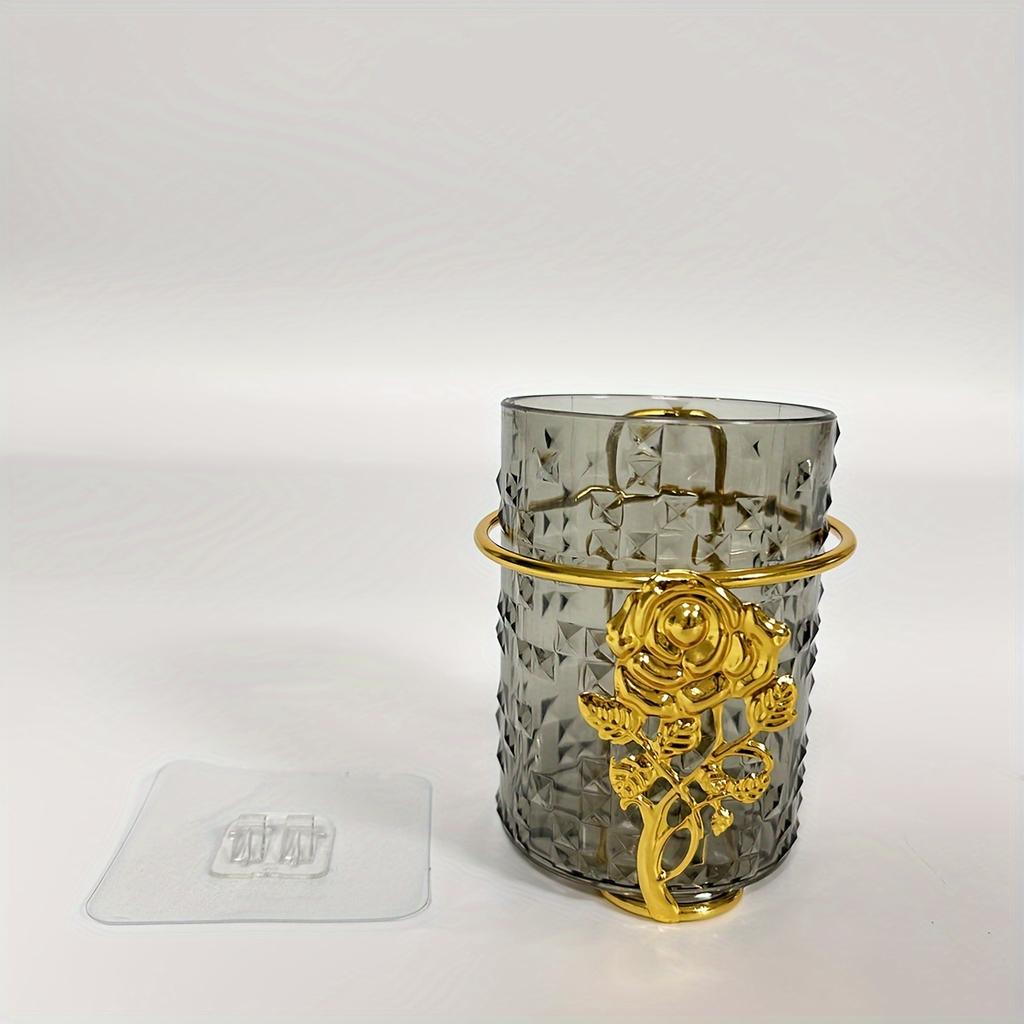 1шт-Настенный держатель для зубных щеток, стакан для ополаскивания рта, не требующий сверления, органайзер для ванной комнаты, неэлектрический. Украшения