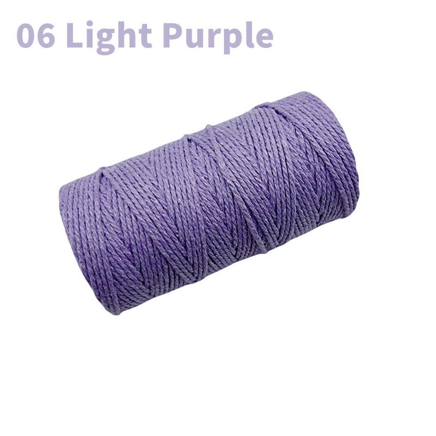 100 м/рулон 2 мм цветной хлопковый шнур макраме рождественский ручной работы плетеный канат гобелен ремесла свадебная лента DIY шнур домашний декор