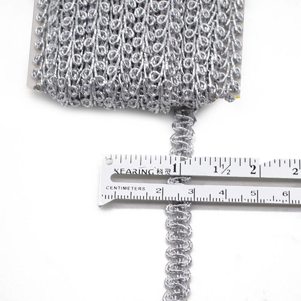 5m/lot Gold Silver Clothes Accessories Curve Wedding Ribbon Lace Trim Sewing Fabric