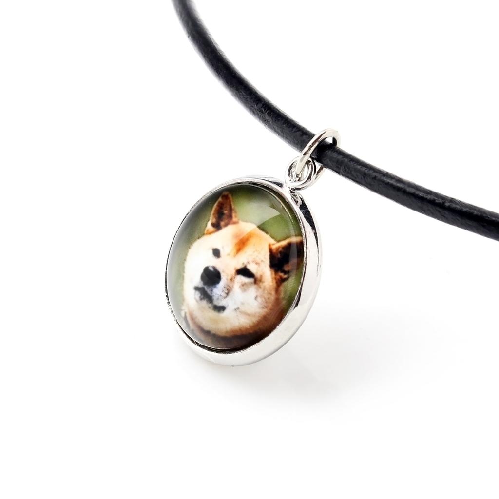 Shiba Inu, Japanese Small Size Dog, Japanese Brushwood Dog - necklace pendant with your photo, handmade, handcrafted jewelry by Art-Dog brand