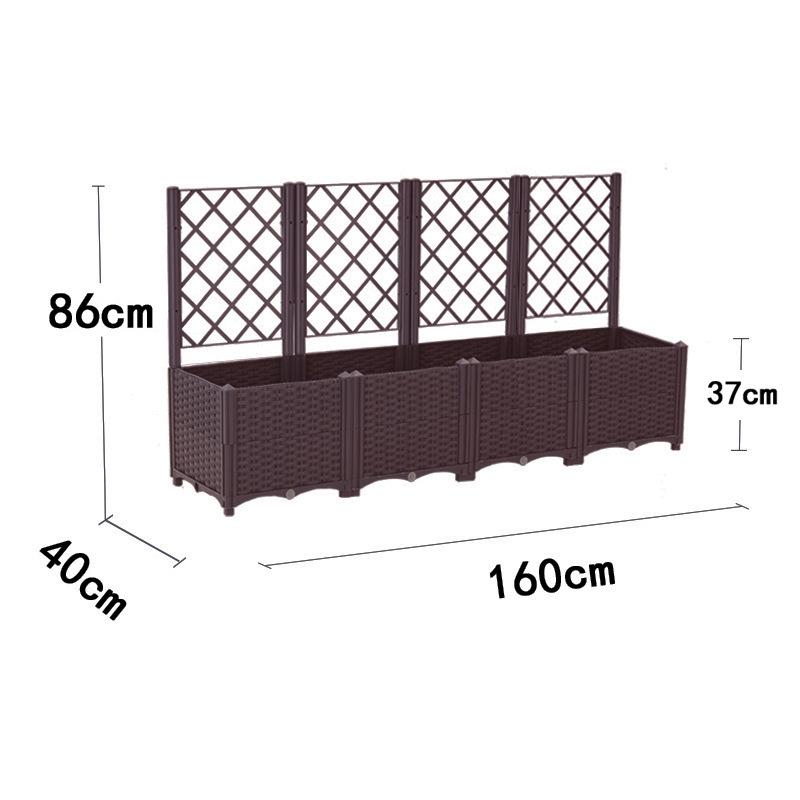 Stackable Planter Box with Trellis Support for Climbing Plants, Vegetables & Flowers