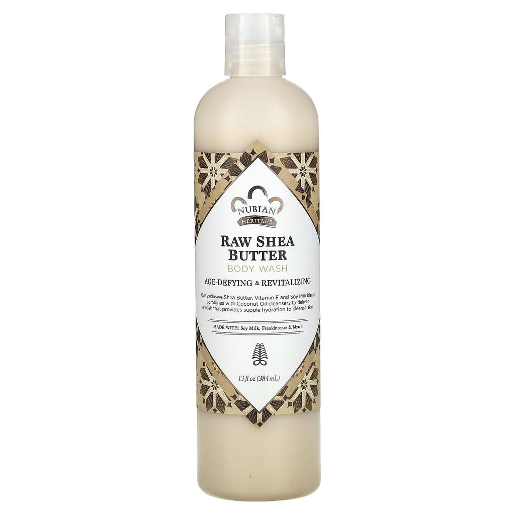 Nubian Heritage Body Wash, Raw Shea Butter, 13 Fl Oz (384 Ml)