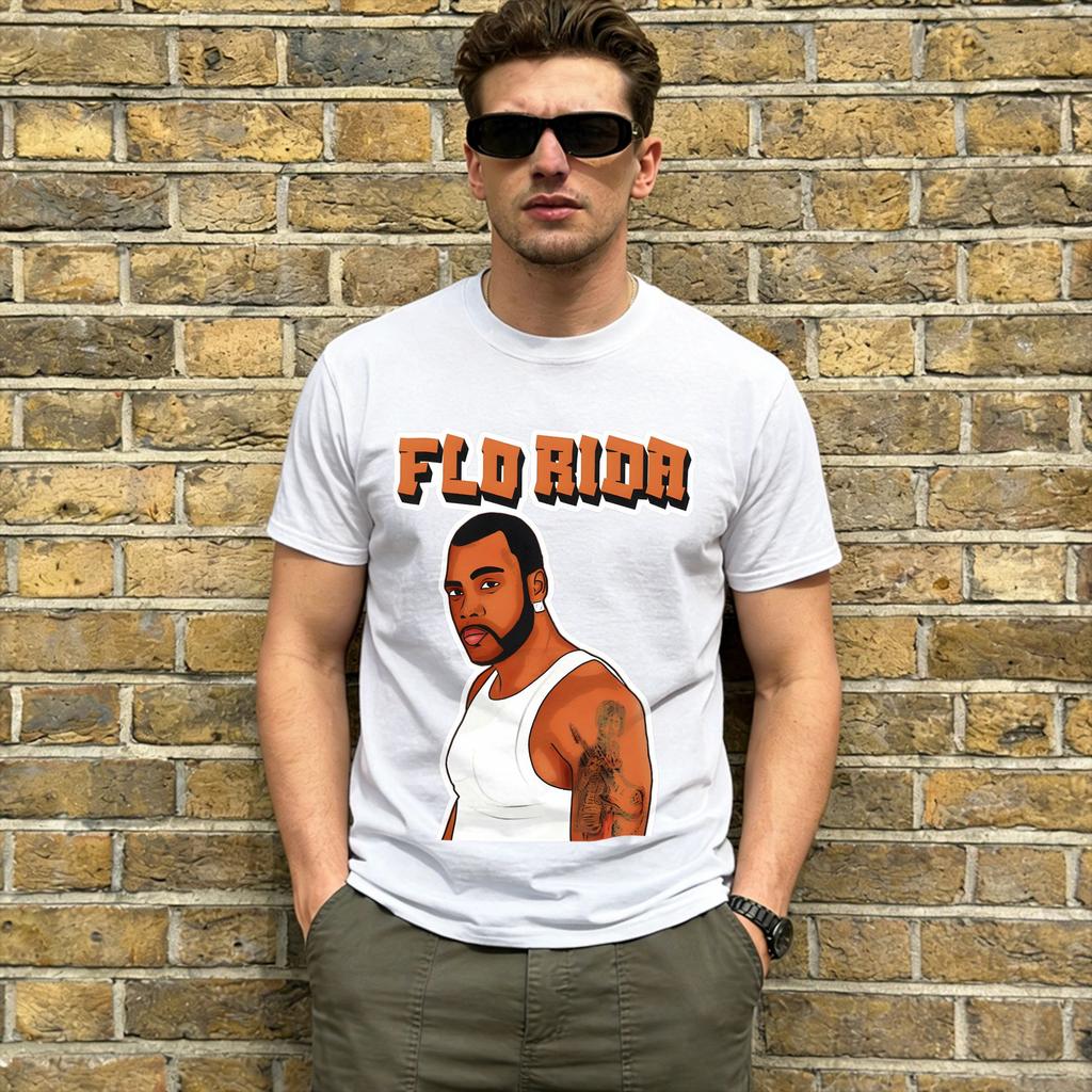 Casual T Shirt Summer Rapper Flo Rida Trending Tshirts Cotton Tee Shirt For Unisexs Y2k Classic Design Short Sleeve Top Tees