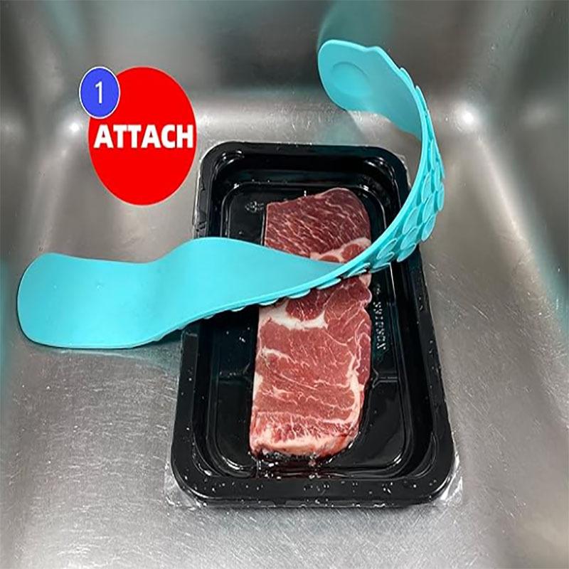 Ремень для размораживания мяса, легко подвешиваемый ремень для размораживания, прочный силиконовый инструмент для быстрого размораживания на кухне, в ресторане, решение для быстрой разморозки