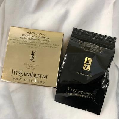 Yves Saint Laurent НОВЫЙ розовый сетчатый кушон, сменный блок, один предмет / естественное сияние / высокая степень покрытия, BR20, 1 шт.