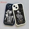 Чехол для телефона Grim Reaper Skull Skeleton Moblie для Iphone 15 promax 12 13 pro 14 Pro mini plus, защитные черные чехлы из овечьей кожи