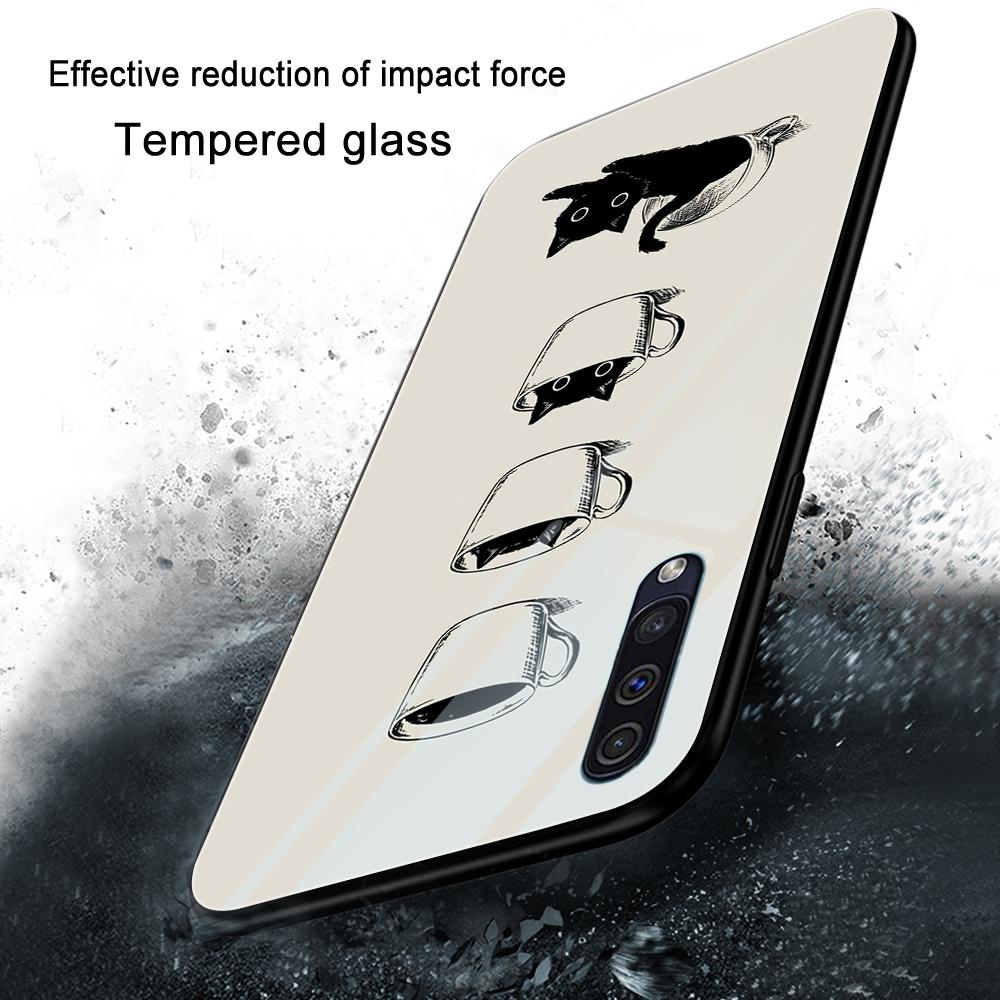 Чехол с милым кроликом и котом для Samsung Galaxy A73 A53 A33 A72 A52 A32 A22 A21 A13 A21s 5g A50, роскошный чехол из закаленного стекла