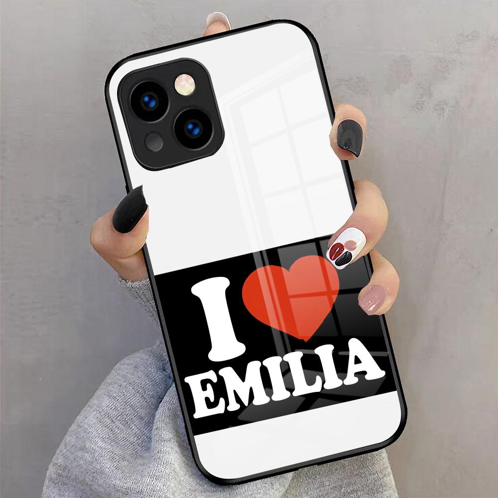 Чехол для телефона Emilia Mernes для iPhone 17 Pro Max 16 15 14 Pro Max 13 11 X Xs Xr 8 7Plus Стеклянная крышка