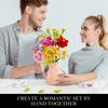 Нетоксичный букет из искусственных цветов из 756 деталей, конструктор с вазой, пластиковые цветы-кирпичики для поделок, детские игрушки, подарок для детей, украшение для дома