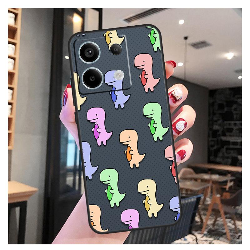 Милый чехол с изображением динозавра Tea-Rex для Xiaomi Redmi Note 13 12 10 9 8 11 Pro 12S 11S 10S 9S Remdi 13C 9C 10C 12C Cover