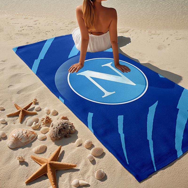 Napoli Football Club Emblem Microfiber Beach Towel, Lightweight And Quick-Dry, for Summer Travel, Beach Essential, Swimming Pool