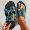 Fashion 2025 Summer Women Slippers Platform Sandals Fashion Open Toe Shoes Slip On Colorful Beach Shoe Ethnic Style Lightweight Slippers
