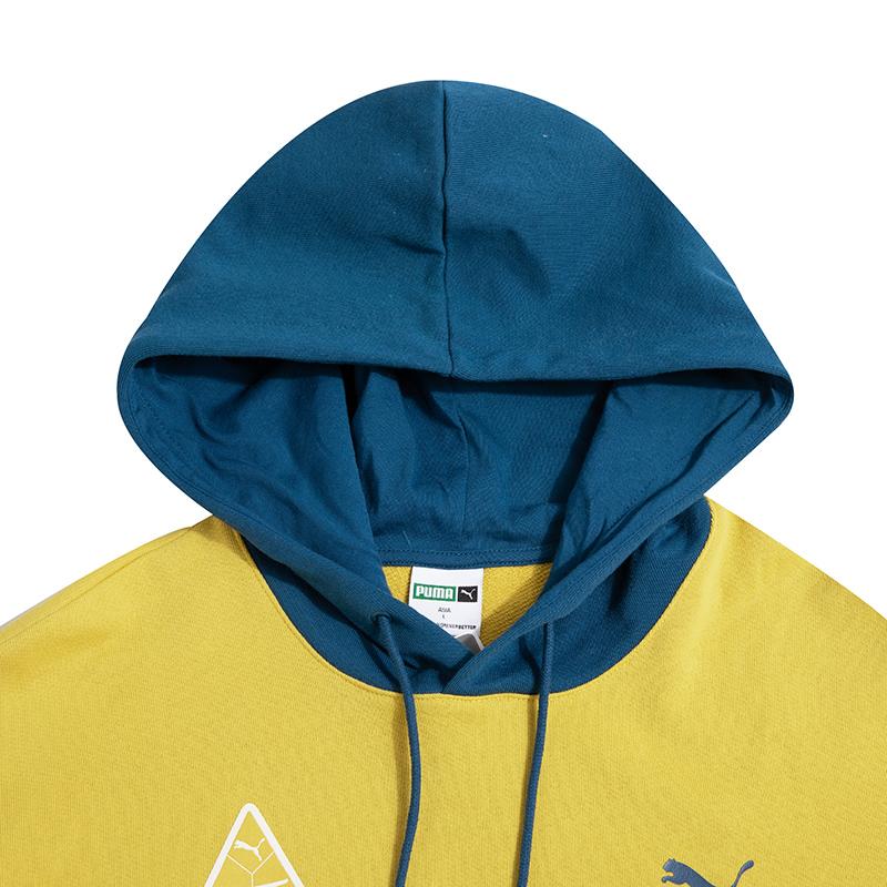 Puma Толстовка с капюшоном Team Badge для мужчин, желтая 677377-31