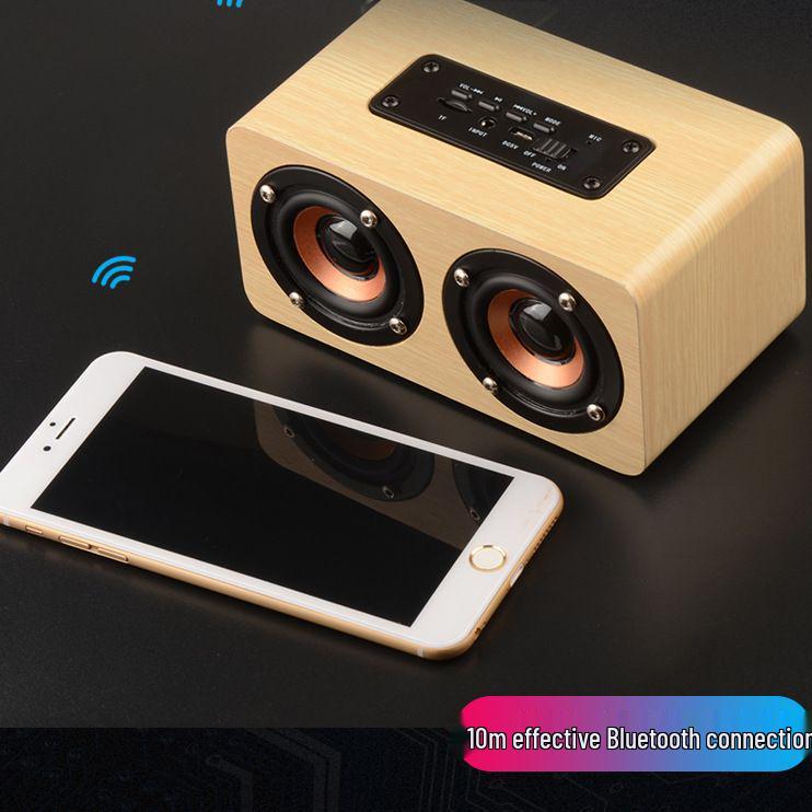 Креативная деревянная Bluetooth-колонка - Идеально подходит для дома, офиса или использования на улице