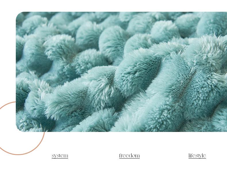 Двухслойное толстое бархатное одеяло - для кровати, дивана и покрывала