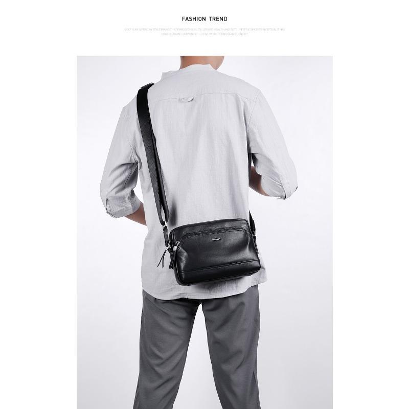 Men's Shoulder Bag Crossspan Bag Crossbody Multi-functional Practical Genuine Leather Soft Leather Business Top Layer Cowhide