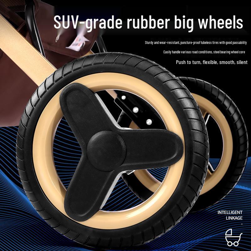 Конвертируемая коляска для новорожденного - Универсальная, Высокая посадка, Легкая, Двусторонняя, Дизайн со складыванием одной кнопкой.