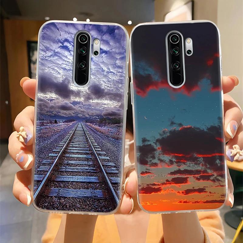 Чехлы из ТПУ для Redmi Note 8 Pro Чехол Прозрачный Красивые Цветы Легкий Чехол для Xiaomi Redmi Note8 Pro Корпус Телефона Fundas
